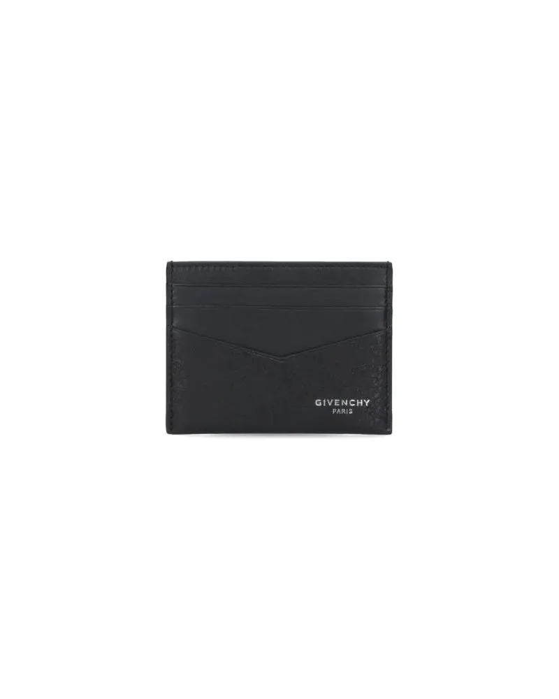 Givenchy Portemonnaies Textured Black Wallet With Multiple Card Slots schwarz Schwarz