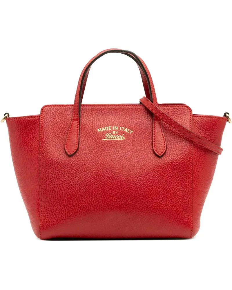 Gucci Hobo Bags Mini Leather Swing Satchel rot Rot