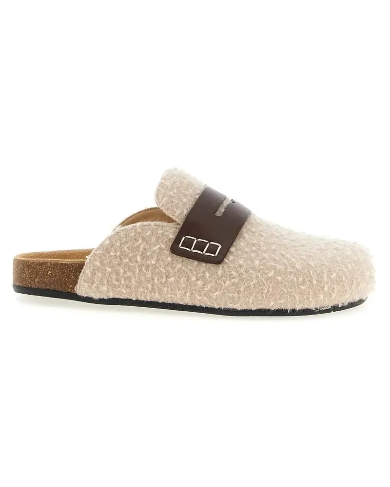J.W.Anderson Slipper & Pantoletten 'Felt Loafer' Mules beige Beige