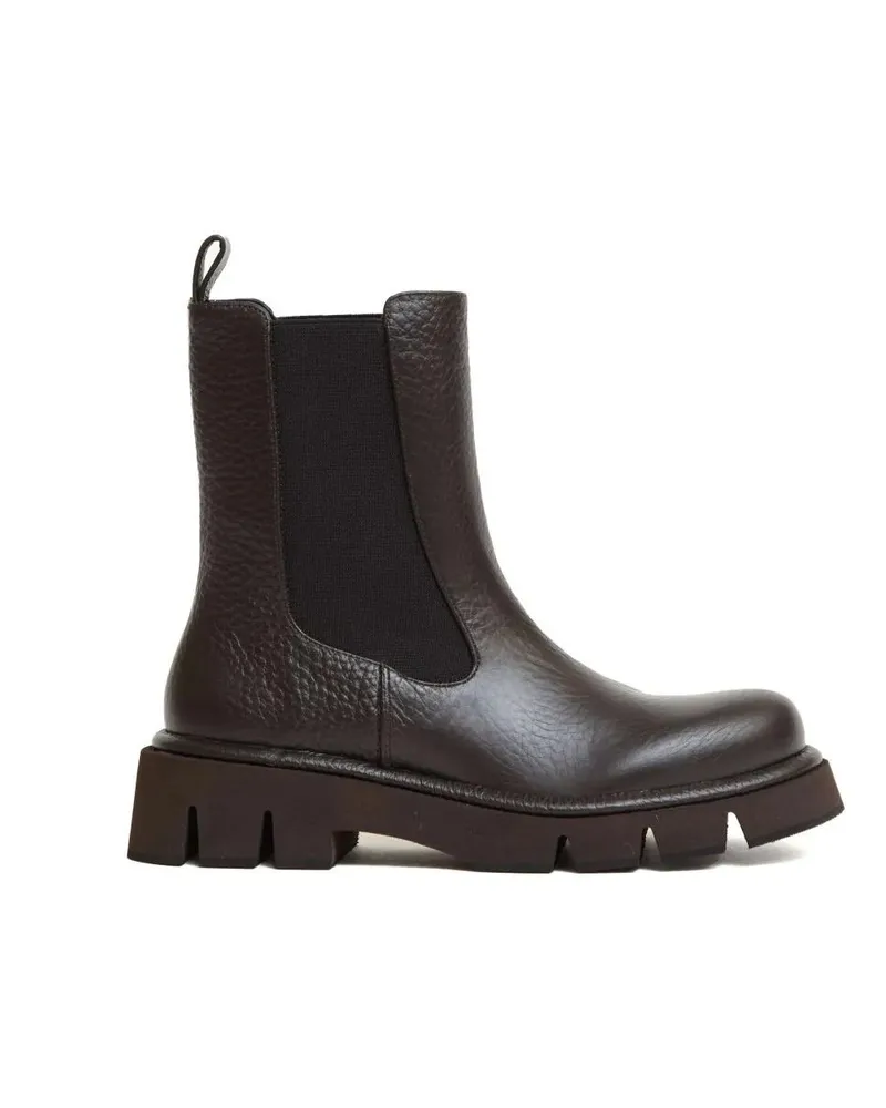 Paloma Barceló Stiefel Hammered Leather Beatles Ankle Boots braun Braun