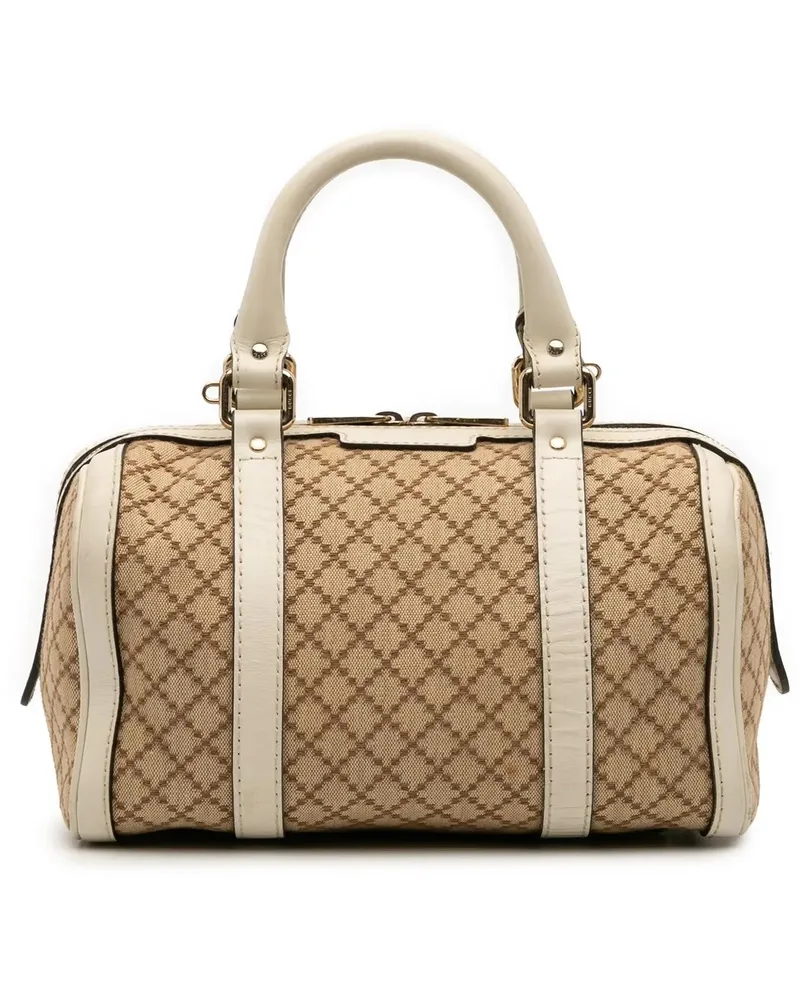 Gucci Hobo Bags Small Diamante Canvas Joy Boston Bag braun Braun