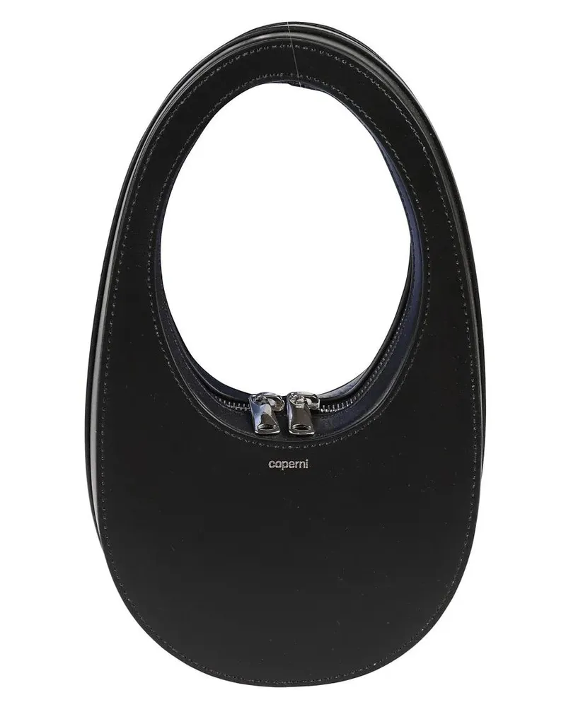 COPERNI Hobo Bags Curved Black Leather Swipe Mini Bag schwarz Schwarz