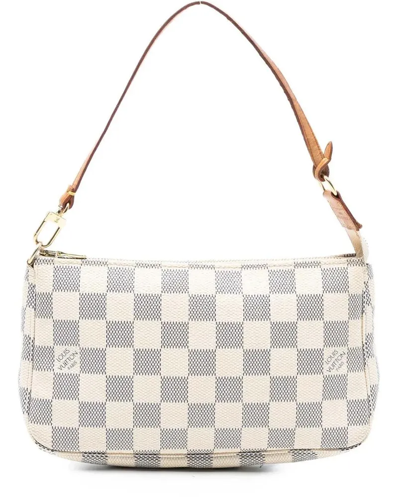 Louis Vuitton Hobo Bags Damier Azur Pochette Accessoires weiß Weiß