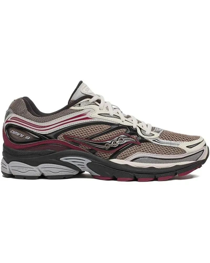 Saucony Low-Top Sneaker Sneakers Progrid Omni 9 Tan/Maroon grau Grau