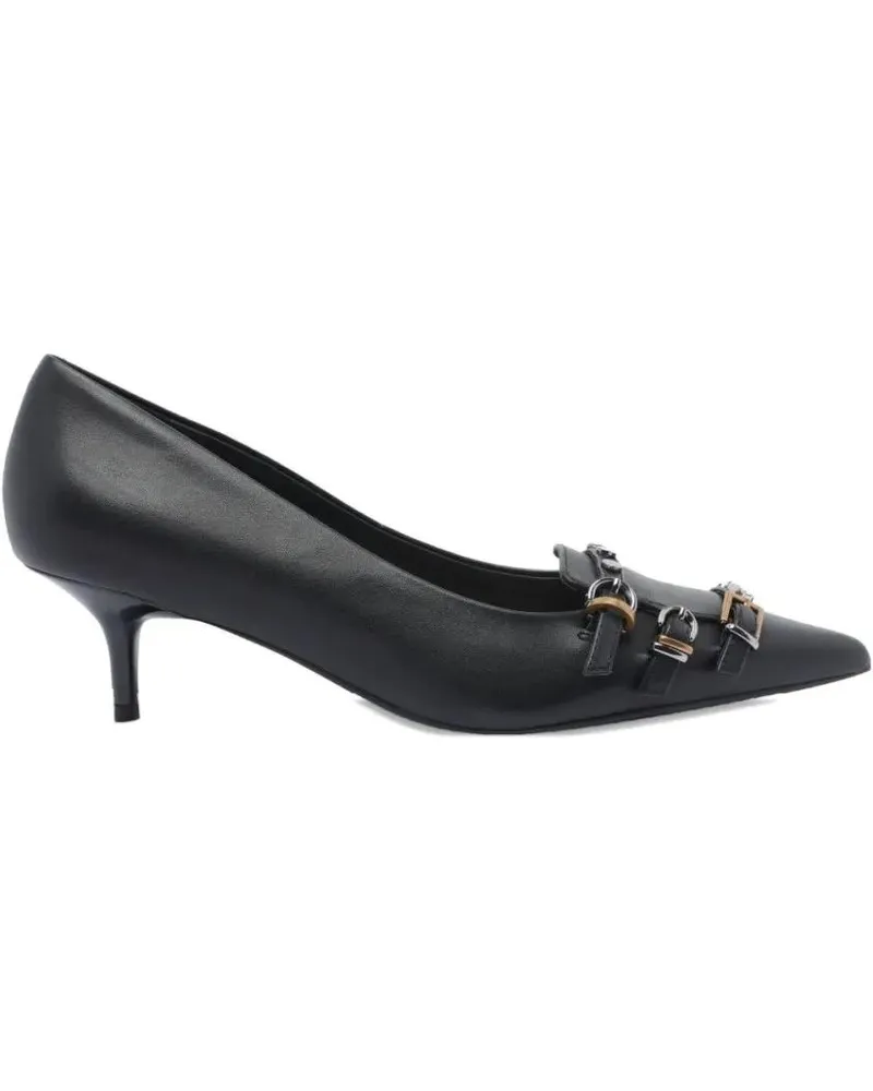 Pinko Hohe Schuhe Pointed Toe Pumps With Decorative Buckles schwarz Schwarz