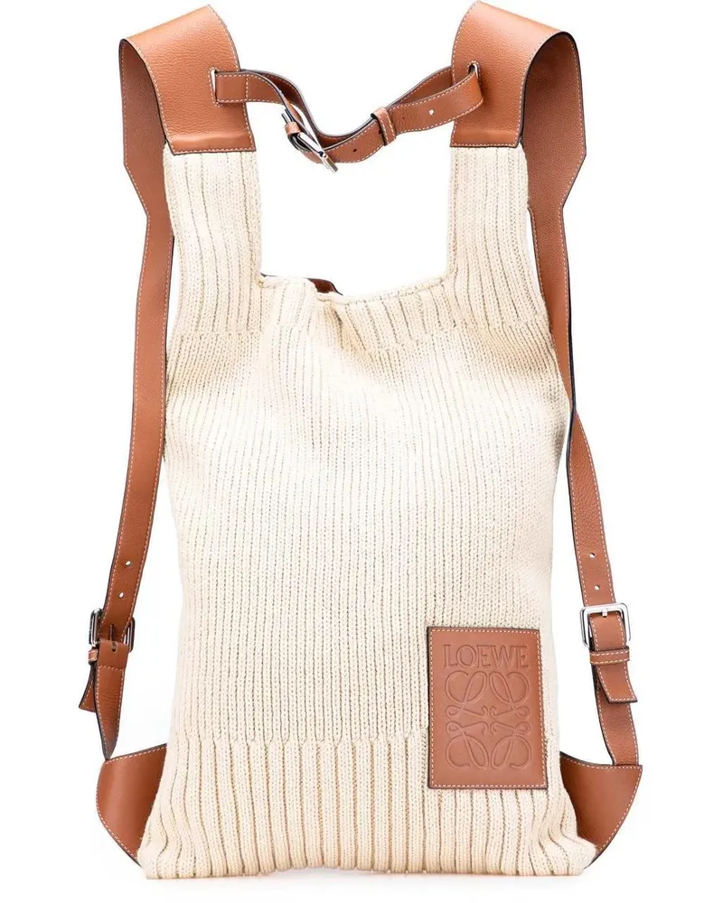 Loewe Rucksäcke Knitted Shopper Backpack braun Braun