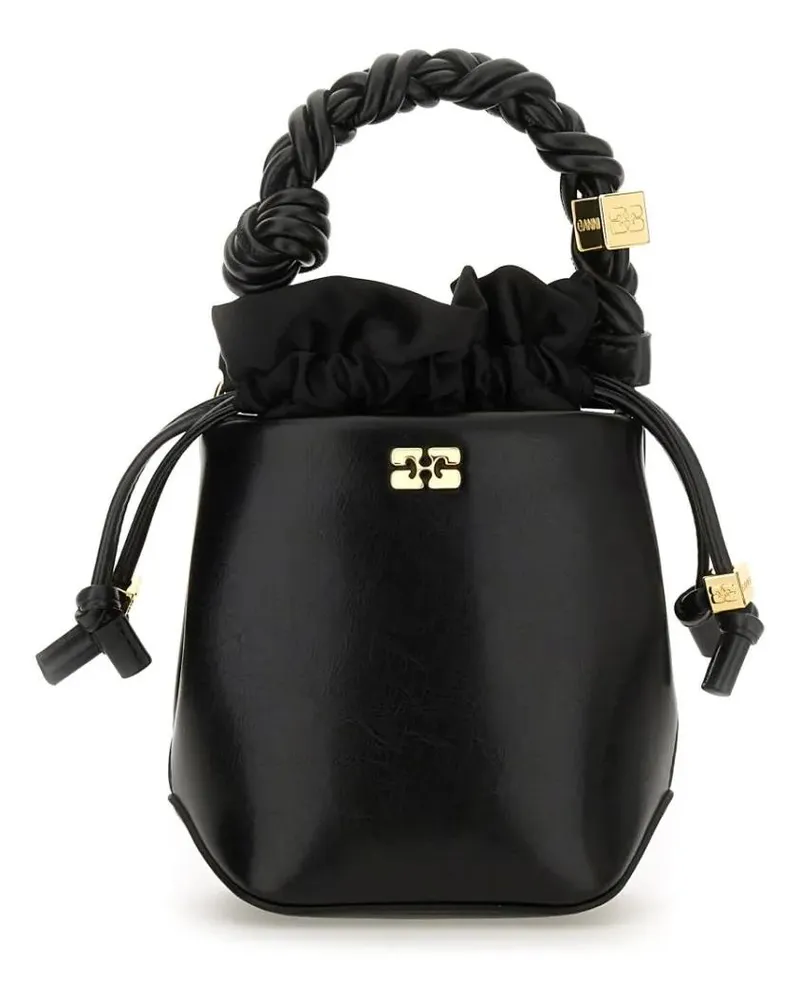 Ganni Beuteltaschen "Bou" Mini Bucket Bag schwarz Schwarz