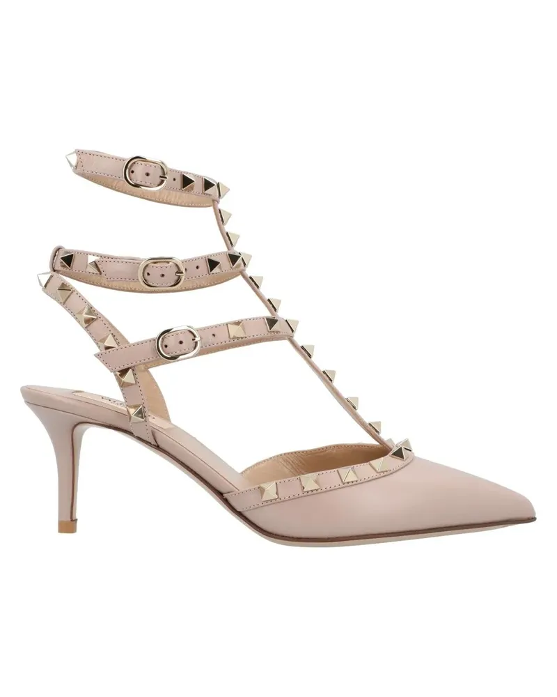 Valentino Garavani Hohe Schuhe Rockstud Leather Pumps beige Beige