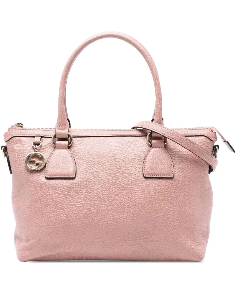 Gucci Hobo Bags Dollar Calfskin GG Charm Satchel rosa Gold