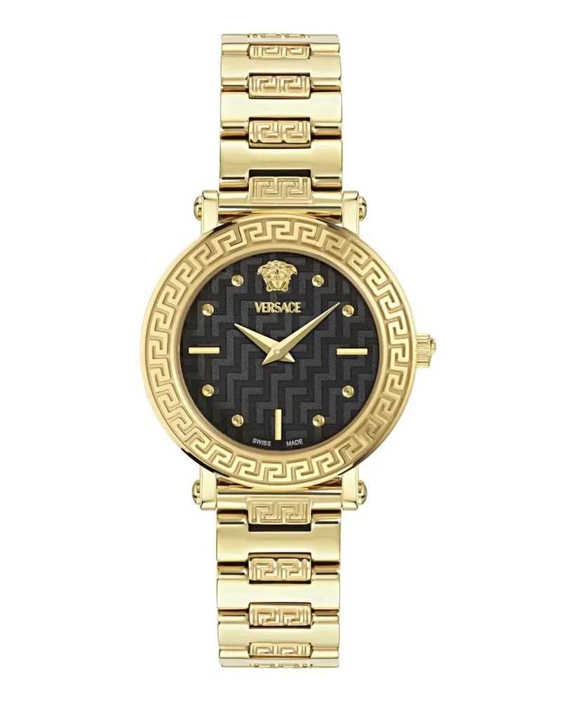 Versace Uhr Quarz-Analoguhr Greca Sphere Petite yellow Gelb