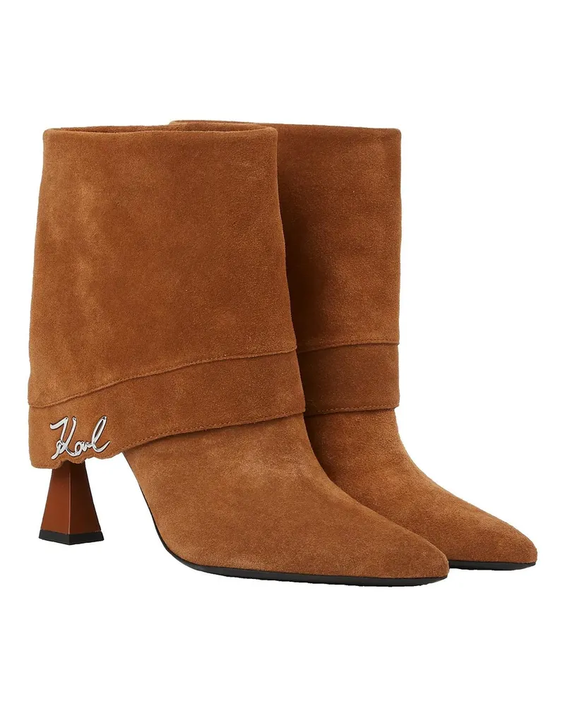 Karl Lagerfeld Stiefeletten Debutante Stiefeletten mit umgeschlagenem Schaft braun Braun