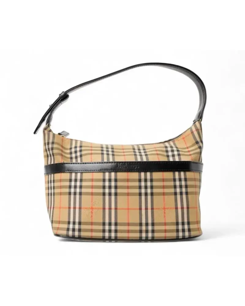 Burberry Clutches Black Small Check Hobo Clutch beige Beige