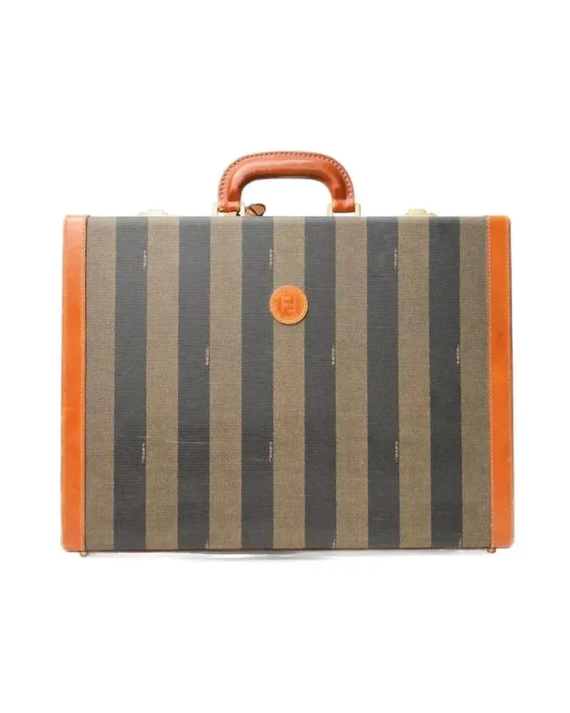 Fendi Crossbody Bags Brown Rigid Stripes Document Holder braun Braun