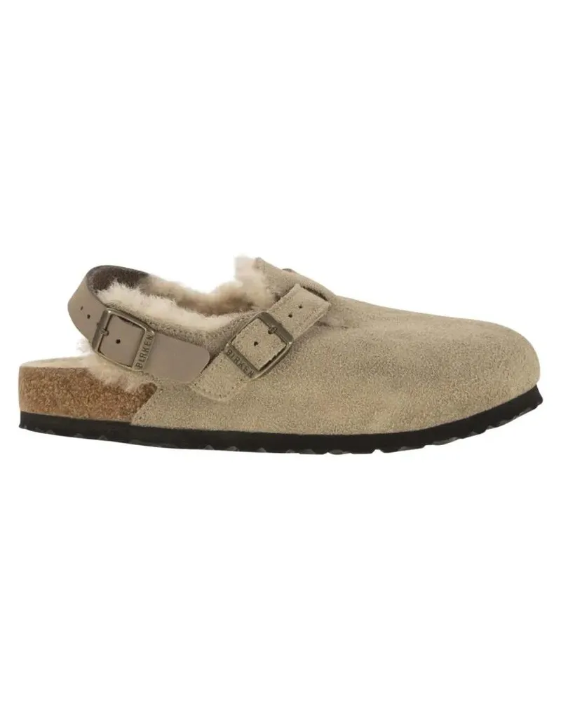 Birkenstock Loafer Tokio Shearling - Suede And Lambskin Slippers grün Grün