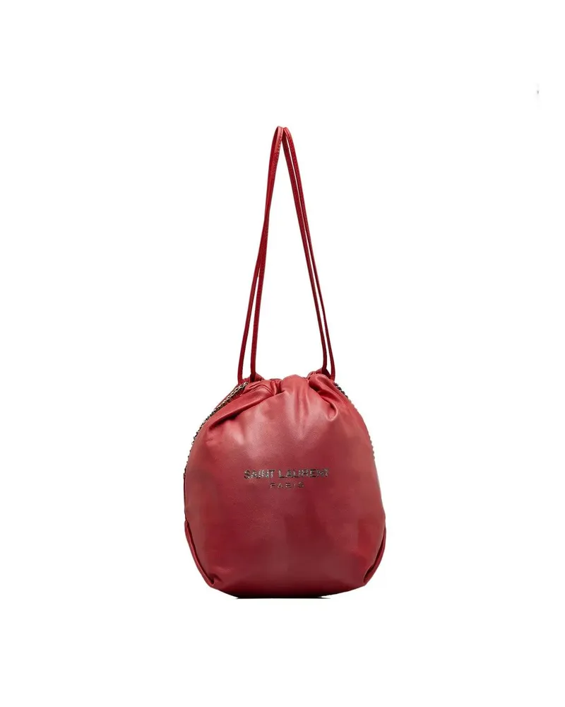 Saint Laurent Hobo Bags Small Teddy Bucket rot Rot