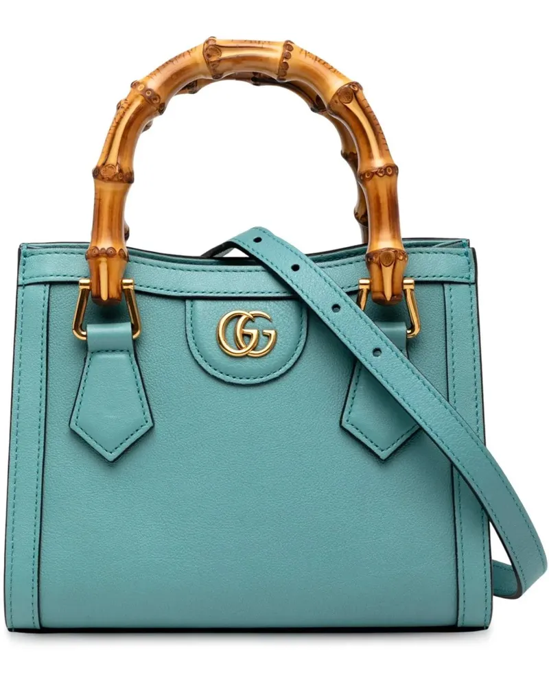 Gucci Hobo Bags Mini Calfskin Bamboo Diana Satchel blau Blau