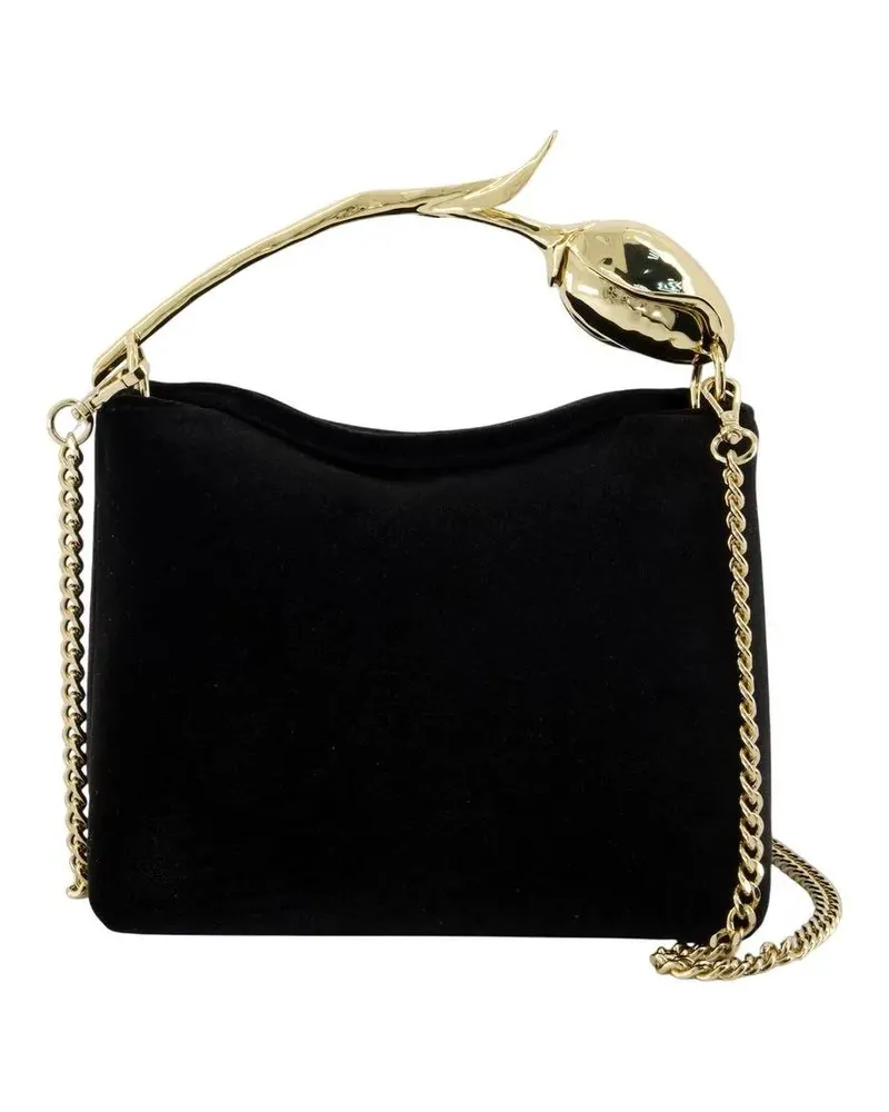 Erdem Hobo Bags Mini Bloom Handbag With Sculptural Gold-Tone Handl schwarz Schwarz