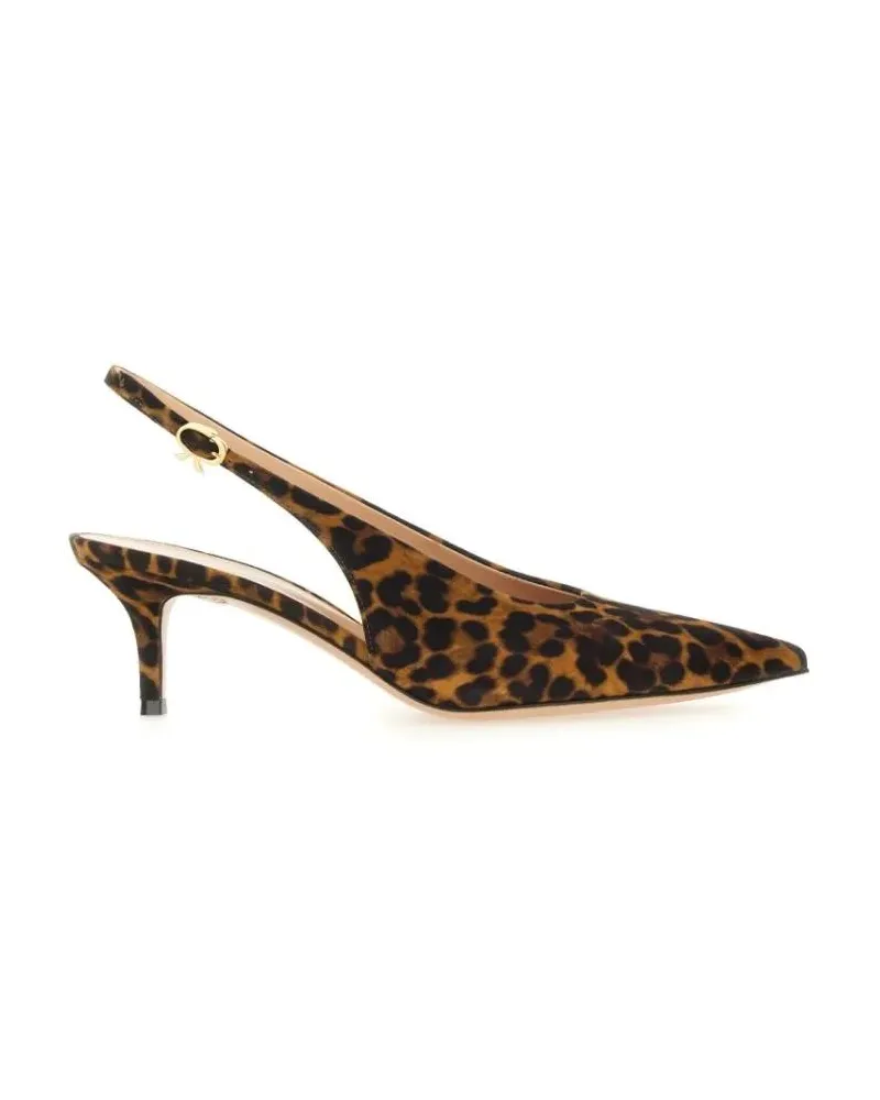 Gianvito Rossi Hohe Schuhe "Robbie" Slingback braun Braun