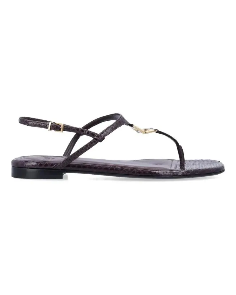 Fendi Sandalen Sophisticated Minimalist Sandals With Gold Accents schwarz Schwarz