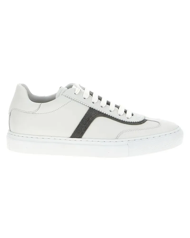 Brunello Cucinelli Low-Top Sneaker Sneakers Precious Detail weiß Weiß