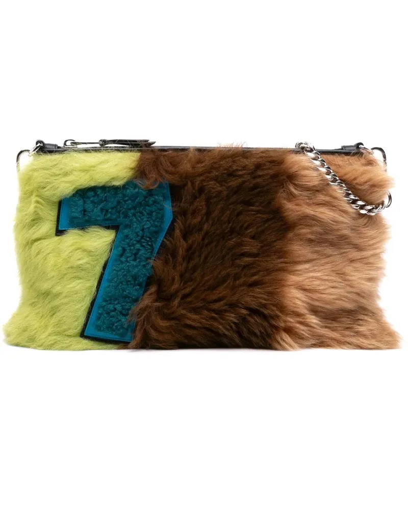 Miu Miu Hobo Bags Fur Montone Stripe Crossbody bunt Bunt
