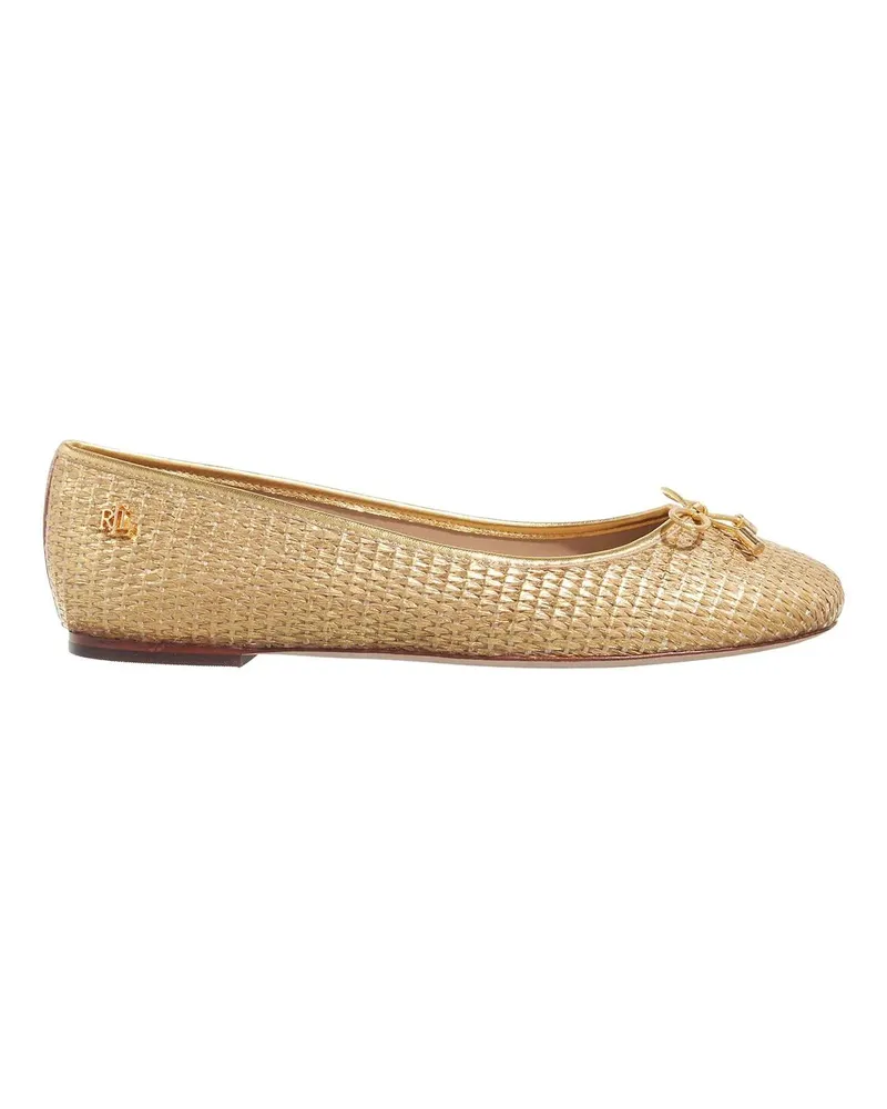 Ralph Lauren Ballerinas Jayna-Flats-Ballet goldfarben 