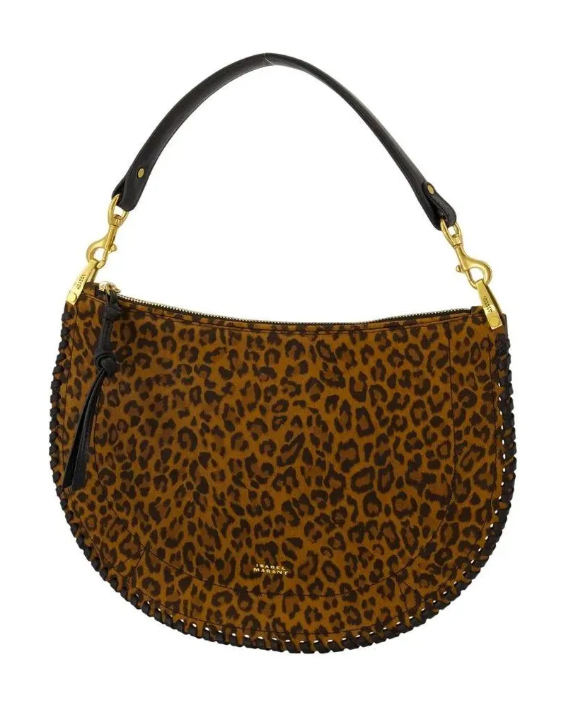 Isabel Marant Hobo Bags Oskan Soft Zip Gb Crossbody - Leather - Printed schwarz Schwarz