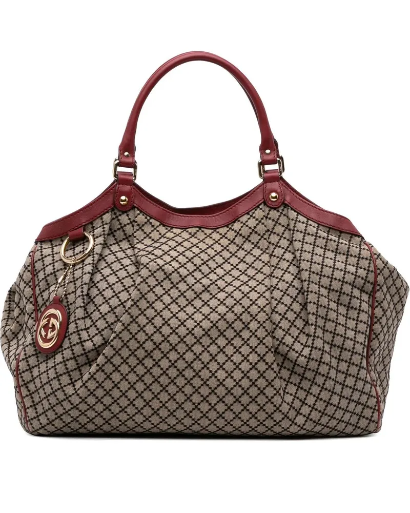 Gucci Shopper Large Diamante Canvas Sukey Tote braun Braun