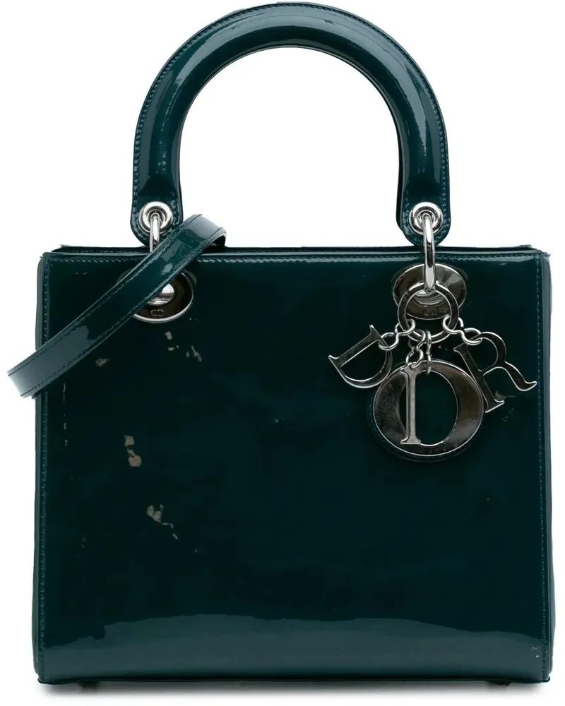 Dior Hobo Bags Medium Patent Lady Dior grün Grün