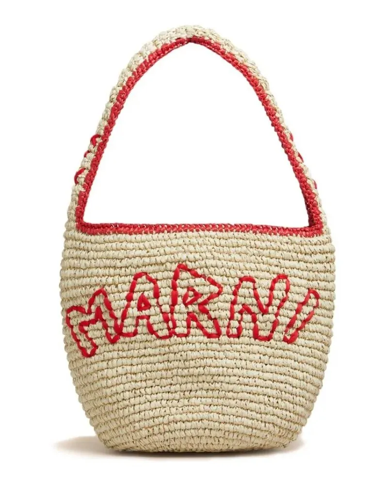 Marni Shopper & Totes "Crestfallen" Medium Hobo Bag beige Beige