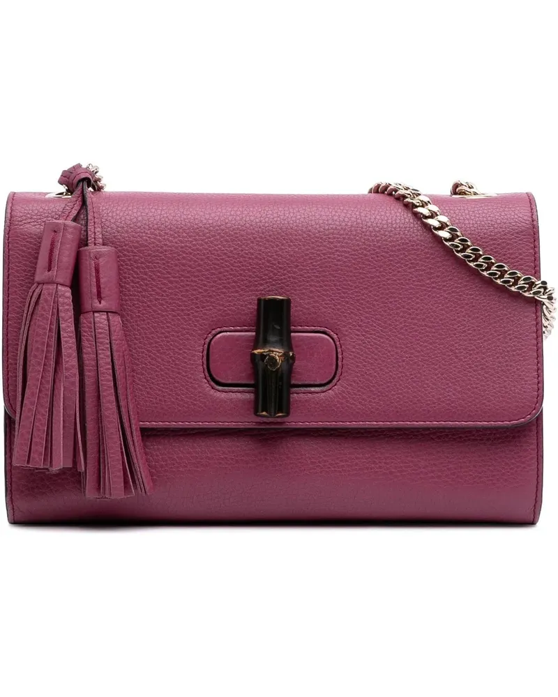 Gucci Hobo Bags 2016-2025 Medium Leather Miss Bamboo Crossbody rosa Gold