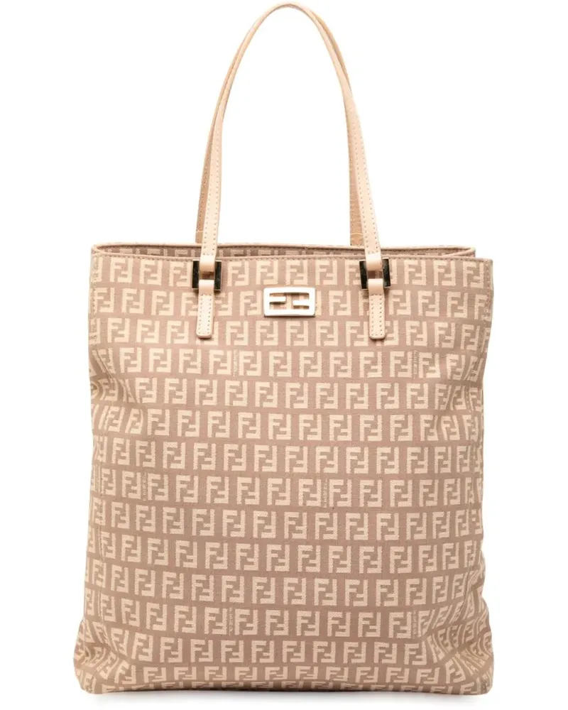Fendi Shopper Zucchino Canvas Tote rosa Gold