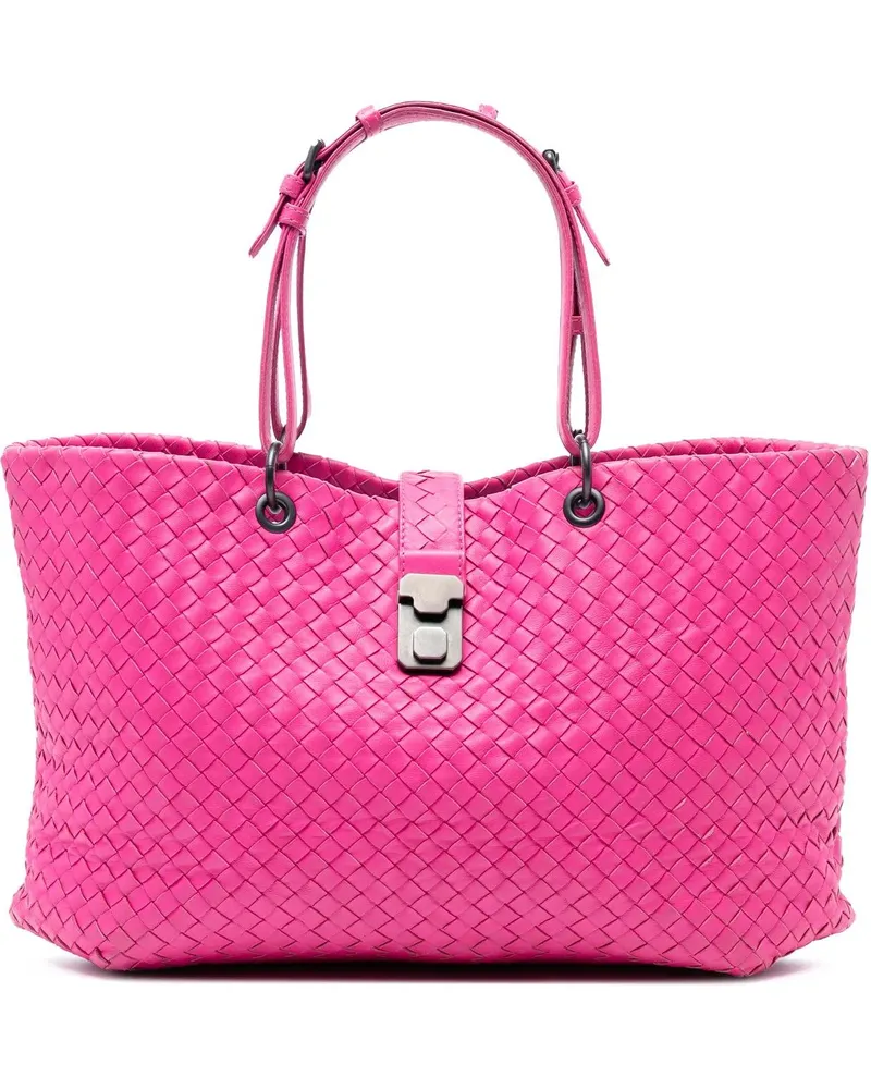 Bottega Veneta Shopper Large Nappa Intrecciato Capri Tote rosa Gold