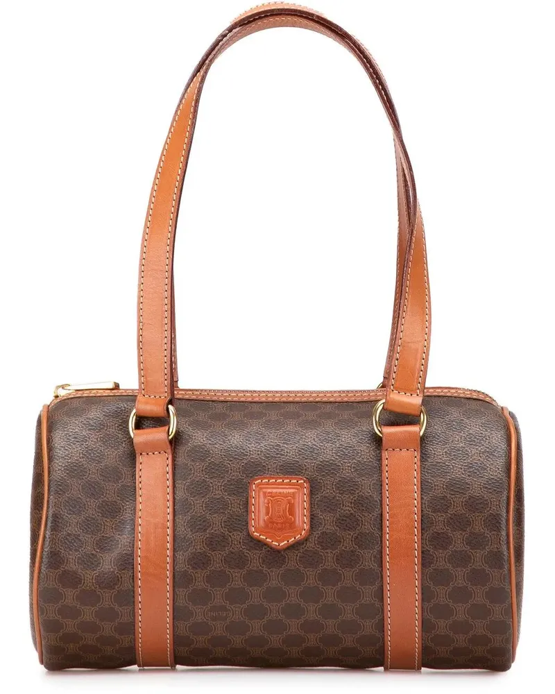 Celine Hobo Bags Macadam Coated Canvas Shoulder Bag braun Braun