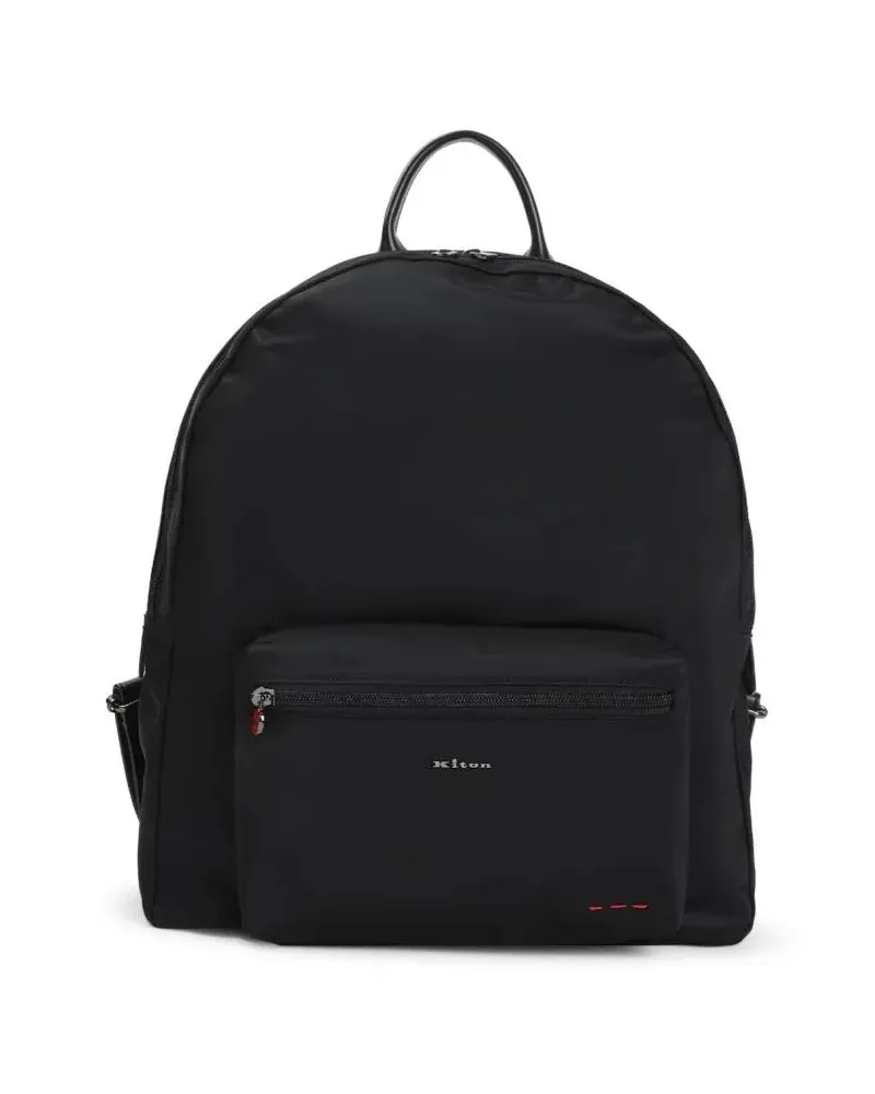 Kiton Rucksäcke Black Bucket Bag With Adjustable Straps schwarz Schwarz