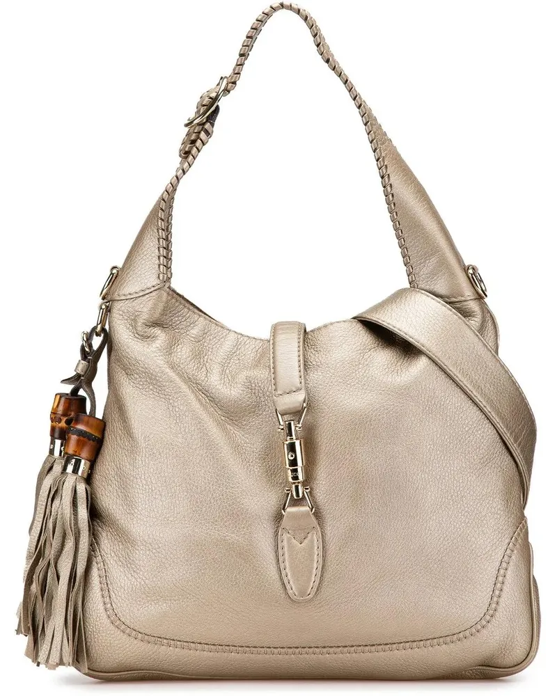 Gucci Hobo Bags Medium Calfskin New Jackie Satchel goldfarben Gold