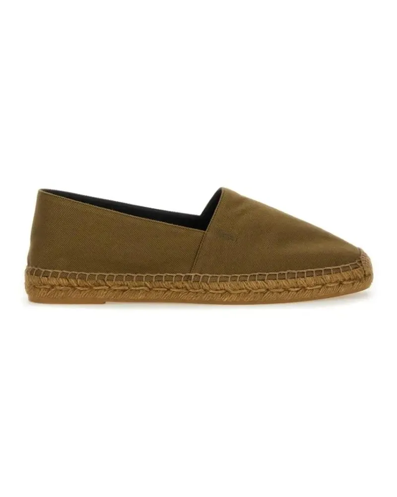 Saint Laurent Loafer Cotton Gabardine Espadrille grün Grün
