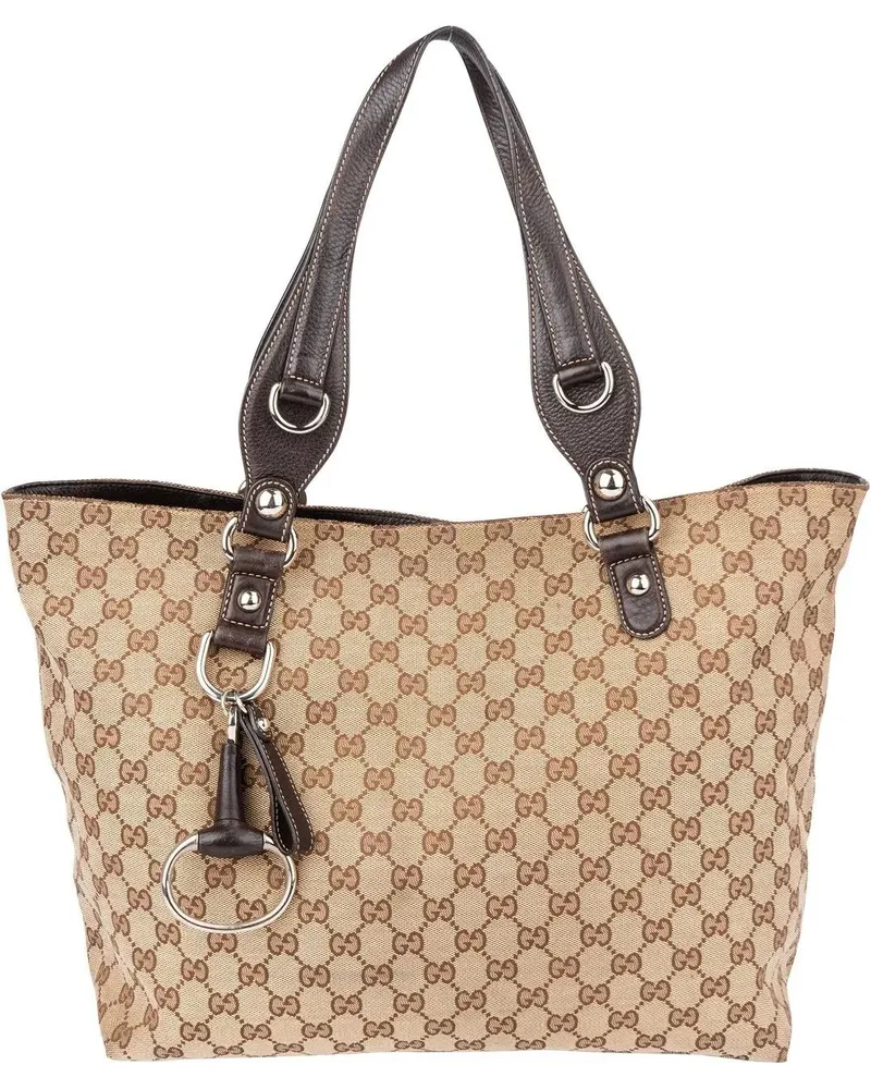 Gucci Crossbody Bags  GG Monogram Horsebit Handbag braun Braun