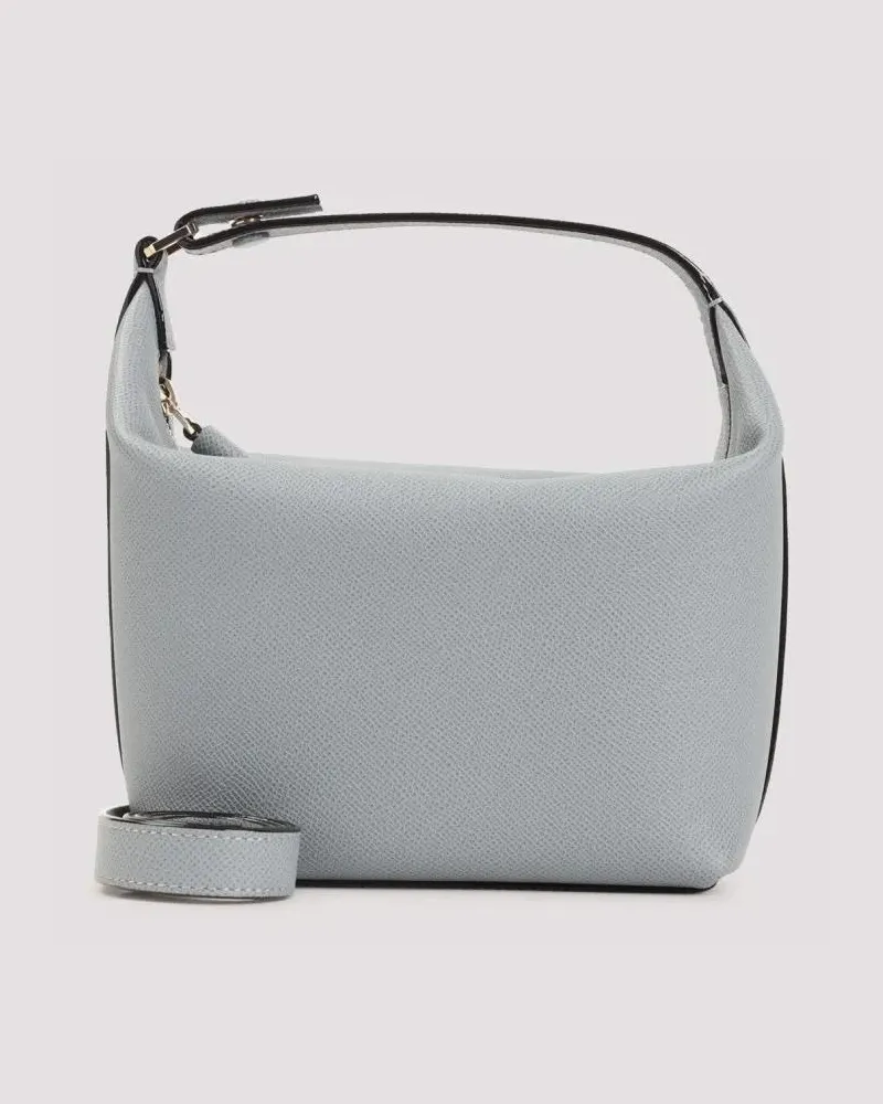 Valextra Clutches Niagara Blue Calf Leather Mochi Pouch Bag blau Blau