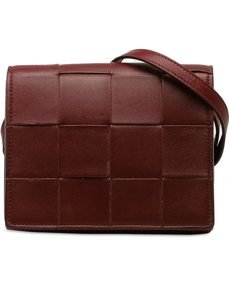 Bottega Veneta Hobo Bags 2000-2023 Nappa Intrecciato Cassette Crossbody rot Rot