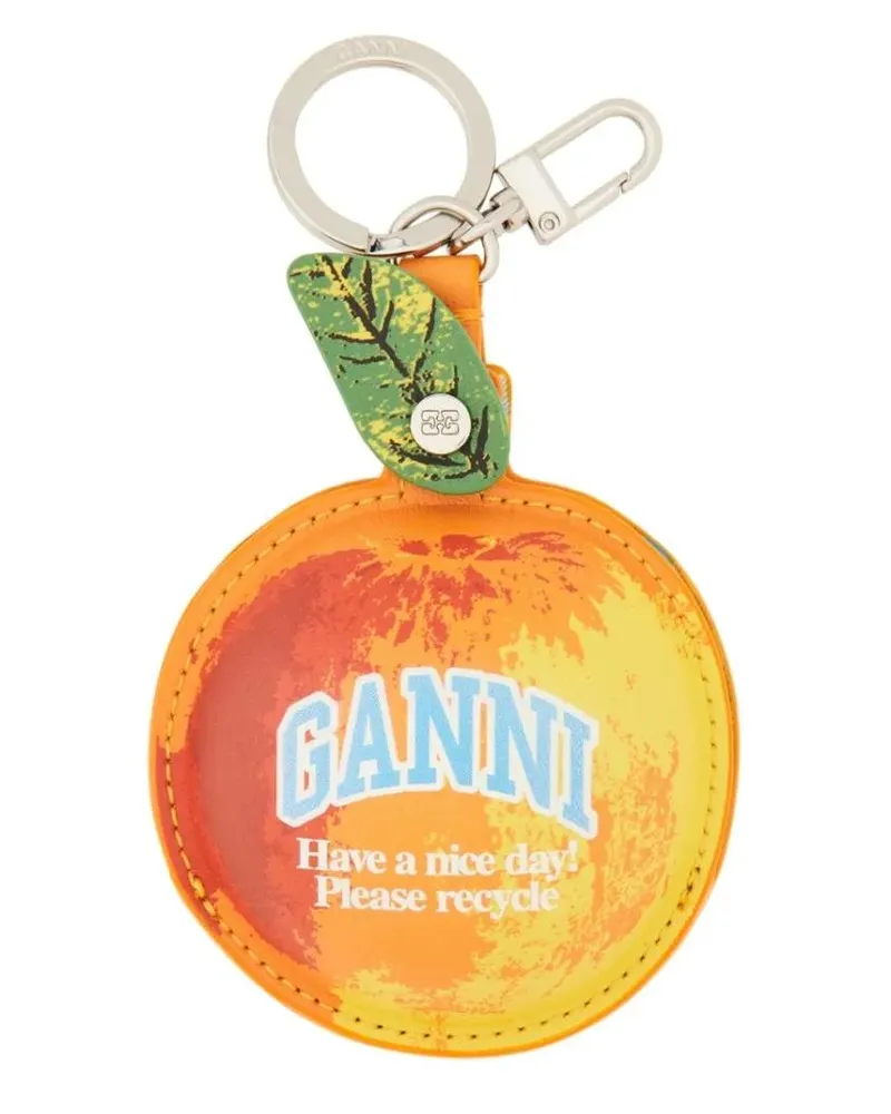 Ganni Schlüssel- & Taschenanhänger "Apple" Keychain orange Orange