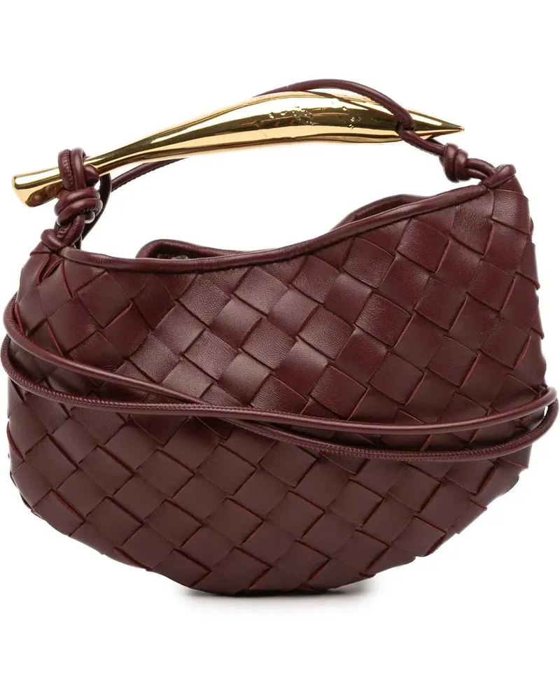 Bottega Veneta Hobo Bags Baby Lambskin Intrecciato Sardine rot Rot