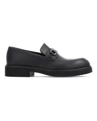 Ferragamo Loafers & Ballerinas Gancini-Charm Black Loafers Schwarz