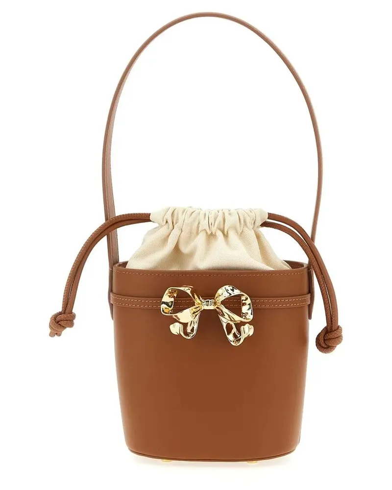 Self-Portrait Hobo Bags 'Brown Leather Shoulder Bow Bag' Shoulder Bag braun Braun