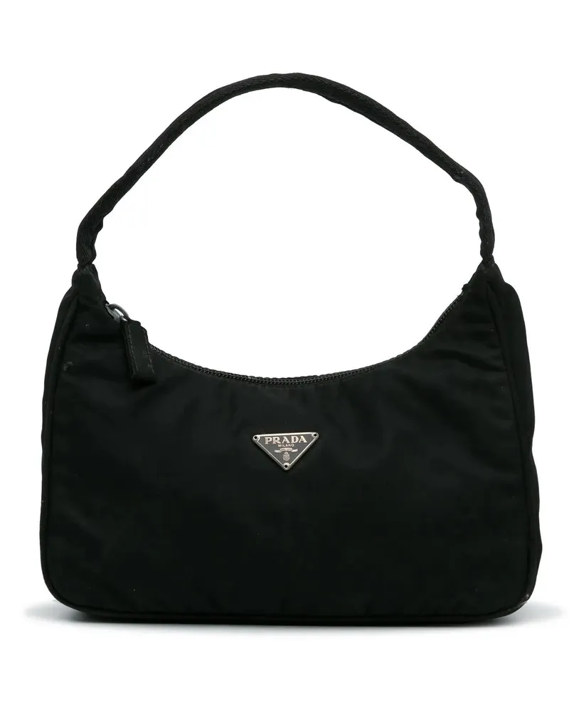 Prada Hobo Bags 2000-2013 Mini Tessuto Re-Edition 2000 Shoulder Ba schwarz Schwarz