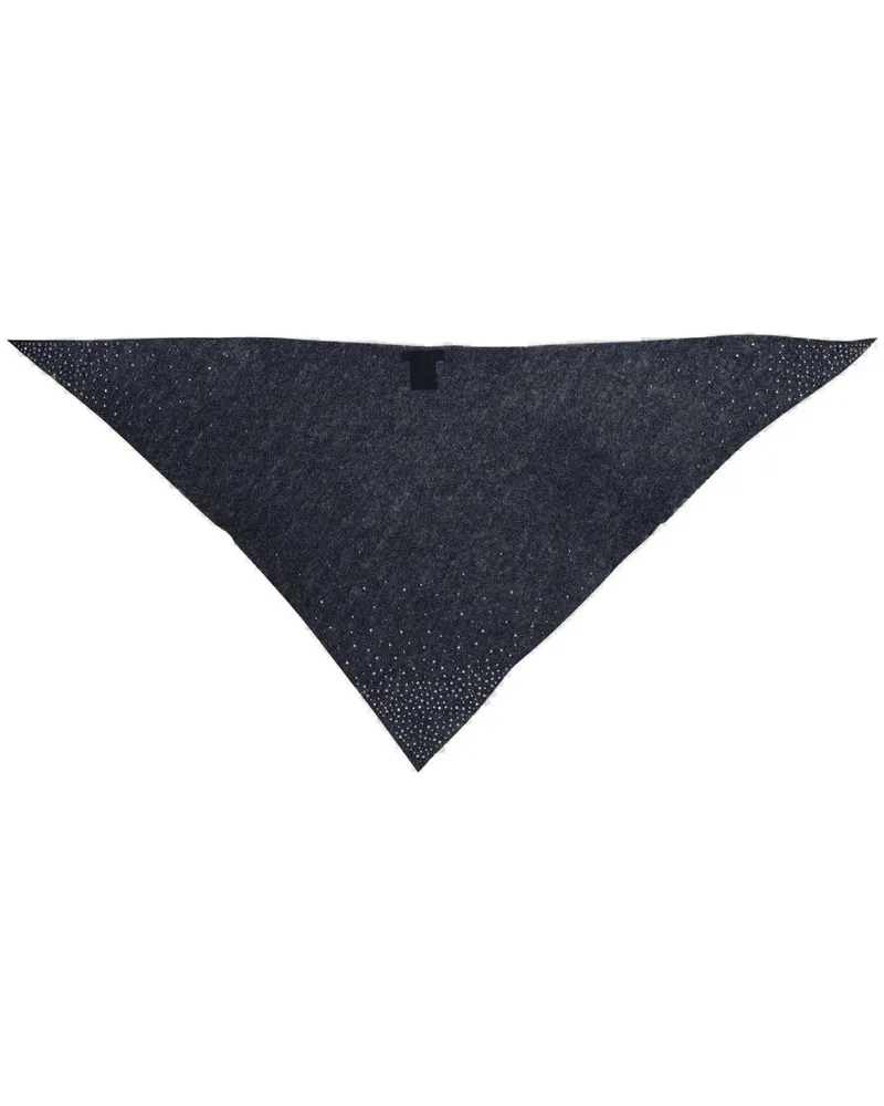 Faliero Sarti Tücher & Schals Triangular Cashmere Scarf With Swarovski Embellish schwarz Schwarz