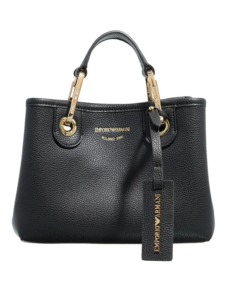 Emporio Armani Shopper Shopping S With Chain Suede+Vitello Liscio - Shopp schwarz Schwarz