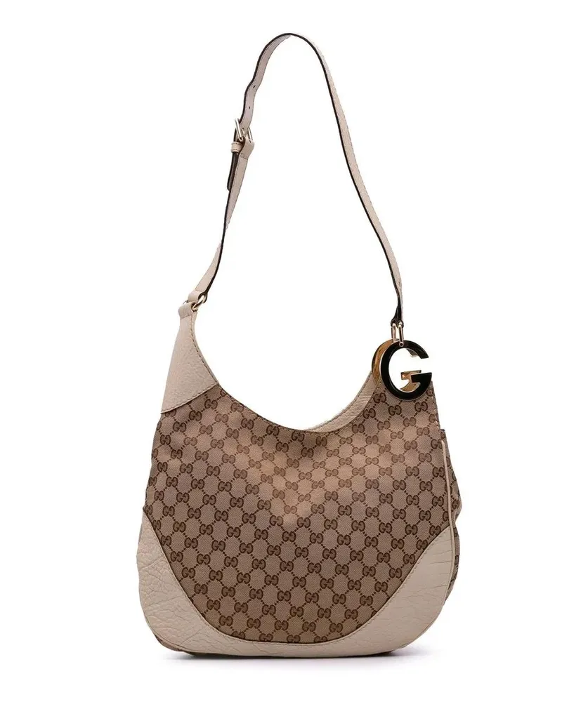 Gucci Hobo Bags GG Canvas Charlotte Crossbody braun Braun