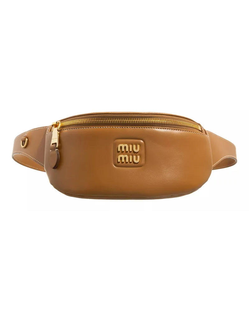 Miu Miu Crossbody Bags Logo Belt Bag Braun