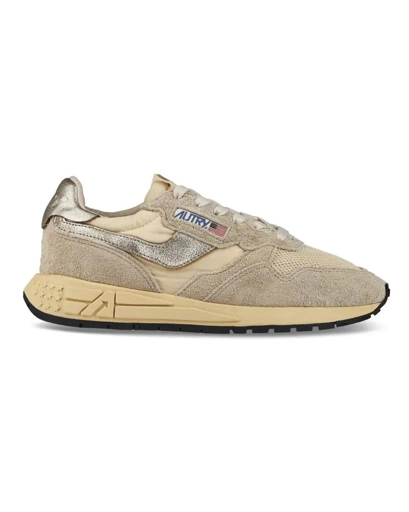 AUTRY Low-Top Sneaker Neutrals Textured Suede And Mesh Sneakers beige Beige